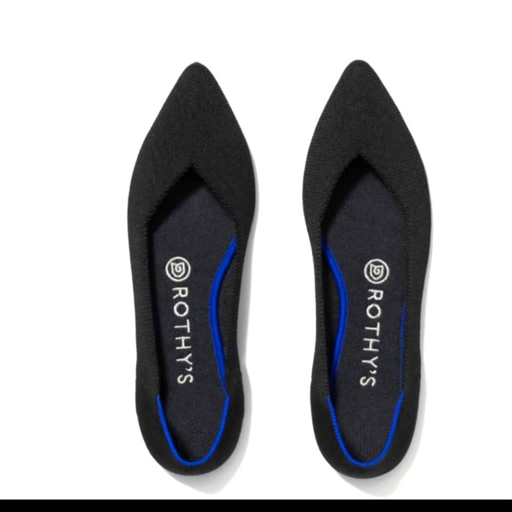 ROTHY'S THE POINT BLACK SOLID SHOE